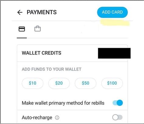 How to put or add money to your OnlyFans wallet